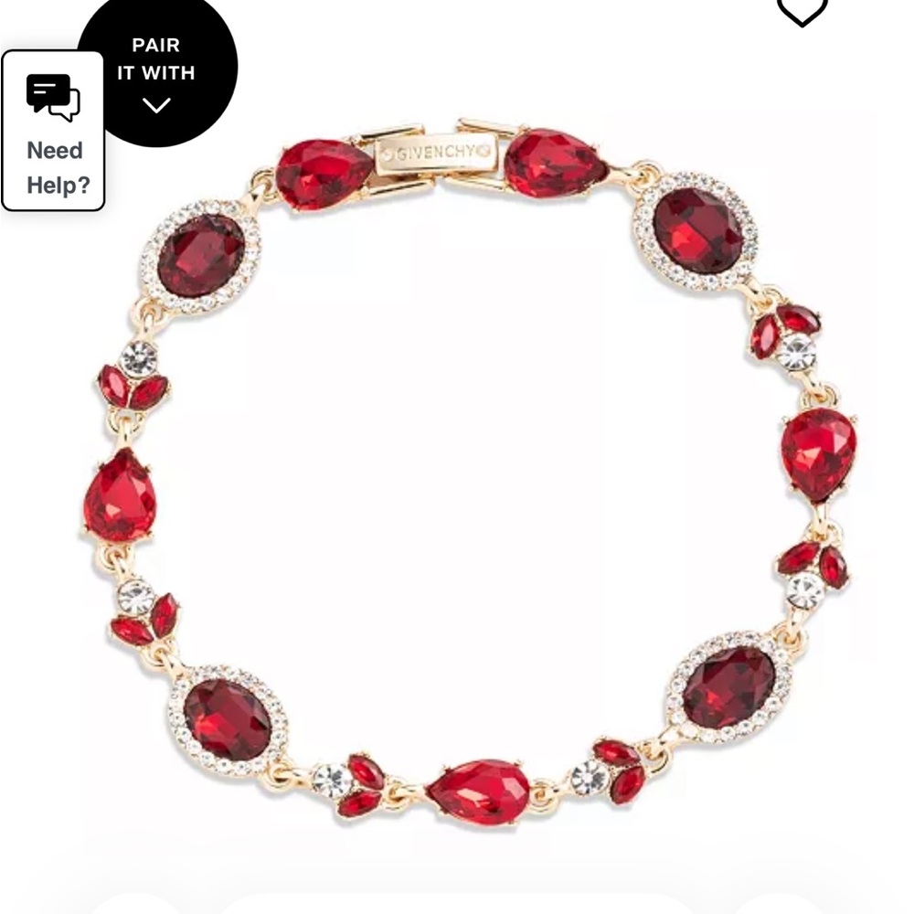 Givenchy Glass Stone Gold-Tone Drama Multi Flex Bracelet, NWT.
